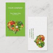 Groenten en fruit Hartslag Visitekaartje (Voorkant / Achterkant)