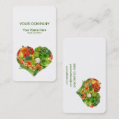 Groenten en fruit Hartslag Visitekaartje (Voorkant / Achterkant)