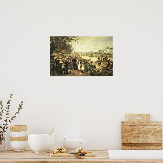 Groenten en fruit in Schazel Poster (Keuken)