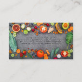 Groenten en fruit in tabel | Chef Knife Visitekaartje (Achterkant)