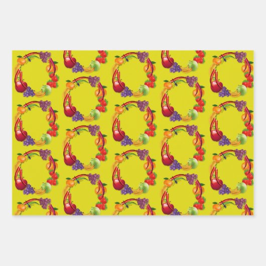 Groenten en fruit inpakpapier vel (Voorkant 2)