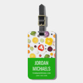 Groenten en fruit | Jouw namen toevoegen Bagagelabel (Voorkant verticaal)