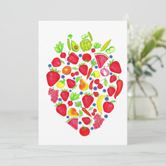 Groenten en fruit kaart (Staand voorkant)