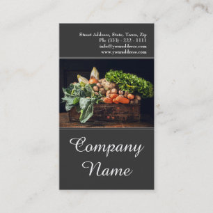 Groenten en fruit - kaart voor gezond leven visitekaartje