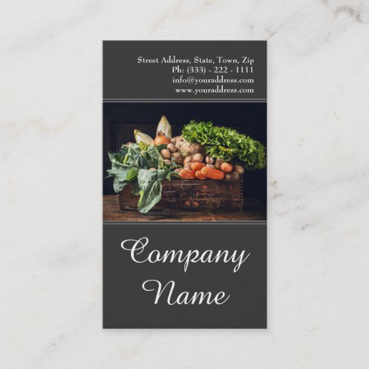 Groenten en fruit -  kaart voor gezond leven visitekaartje (Voorkant)