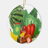 groenten en fruit keramisch ornament (Links)