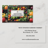 Groenten en fruit Lijst Farmer's Market CSA Visitekaartje (Voorkant / Achterkant)