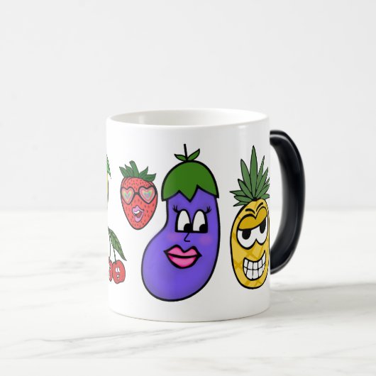 groenten en fruit magische mok (Voorkant rechts)