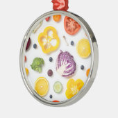 Groenten en fruit metalen ornament (Links)