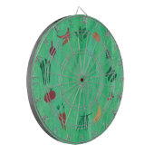 Groenten en fruit op Blended Green Dart Board Dartbord (Voorkant Links)
