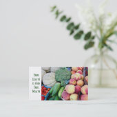 groenten en fruit op de markt visitekaartje (Staand voorkant)