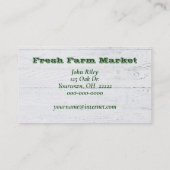groenten en fruit op de markt visitekaartje (Achterkant)