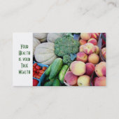 groenten en fruit op de markt visitekaartje (Voorkant)