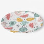 Groenten en fruit papieren bordje (Gekanteld)