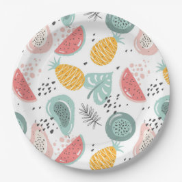 Groenten en fruit papieren bordje