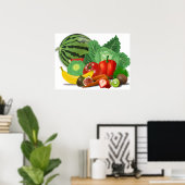 Groenten en fruit poster (Thuiskantoor)