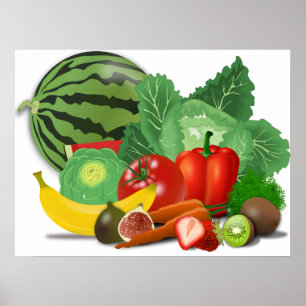 Groenten en fruit poster