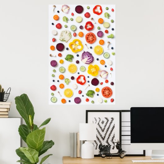 Groenten en fruit poster (Thuiskantoor)