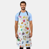 Groenten en fruit Print Schort (Gedragen)