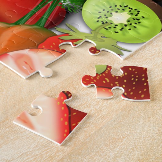 Groenten en fruit puzzel legpuzzel (Zijkant)