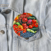 groenten en fruit ronde button 4,0 cm (In situ)