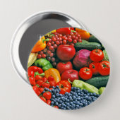 groenten en fruit ronde button 4,0 cm (Voorkant /achterkant)