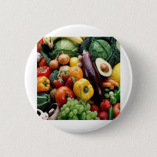 GROENTEN EN FRUIT RONDE BUTTON 5,7 CM (Voorkant)
