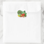 Groenten en fruit ronde sticker (Tas)