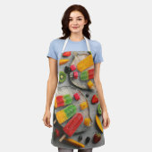 groenten en fruit schort (Gedragen)