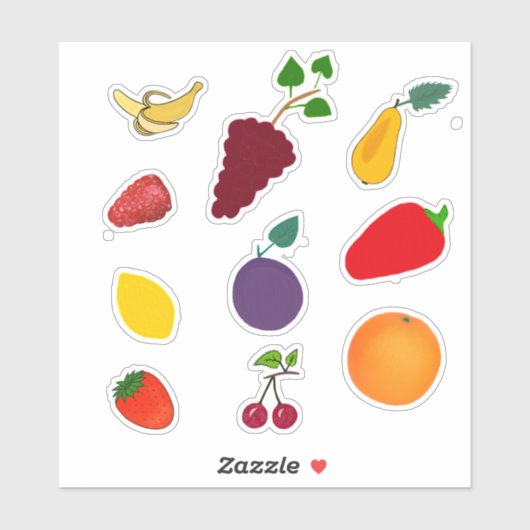 Groenten en fruit sticker (Vel)