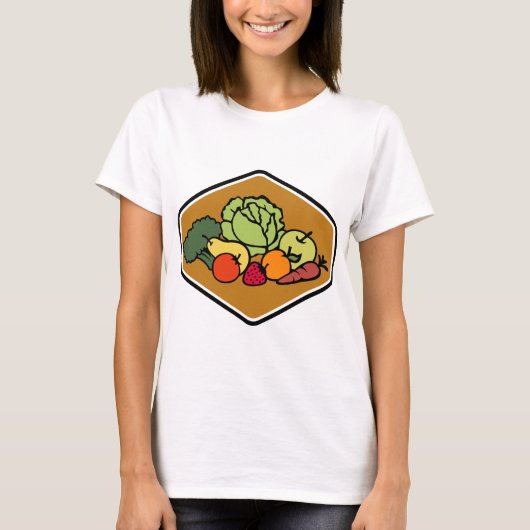 Groenten en fruit t-shirt (Voorkant)