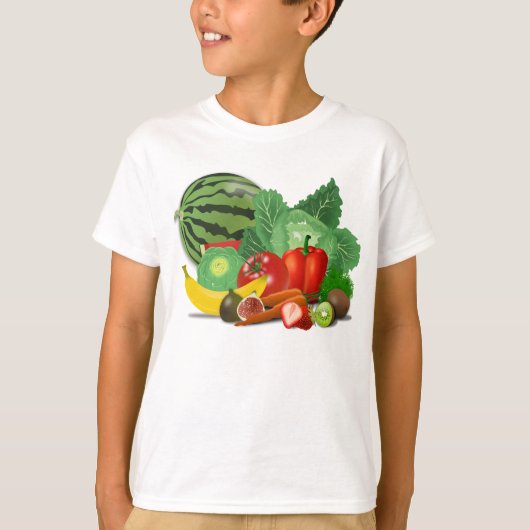 Groenten en fruit t-shirt (Voorkant)