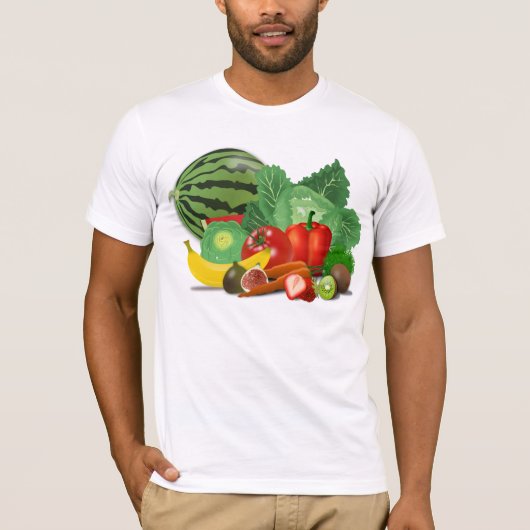 Groenten en fruit t-shirt (Voorkant)