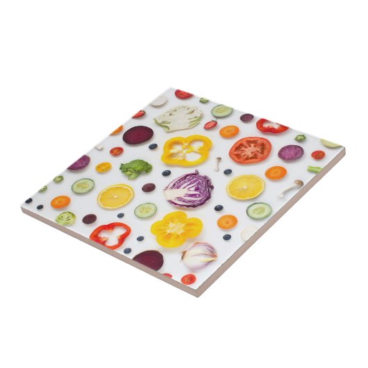 Groenten en fruit tegeltje (Zijkant)