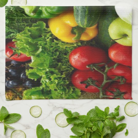 GROENTEN EN FRUIT THEEDOEK (Gevouwen)