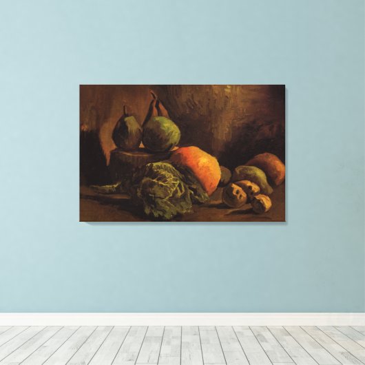 Groenten en fruit van Vincent van Gogh Canvas Afdruk (Insitu (Houten vloer))