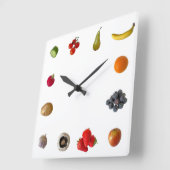 Groenten en fruit vierkante klok (Hoek)