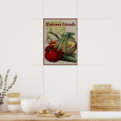 groenten en fruit Welkom Friends Kitchen Poster (Keuken)