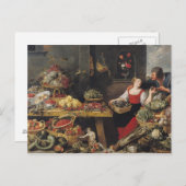 Groenten- en fruitmarkt briefkaart (Voorkant / Achterkant)