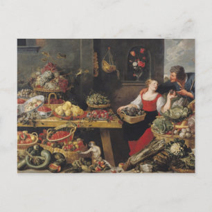 Groenten- en fruitmarkt briefkaart