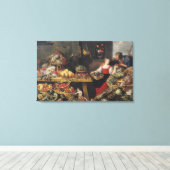 Groenten- en fruitmarkt canvas afdruk (Insitu (Houten vloer))