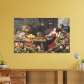 Groenten- en fruitmarkt canvas afdruk (Insitu (Woonkamer))