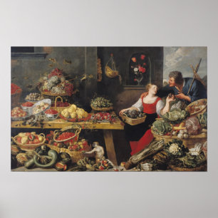 Groenten- en fruitmarkt poster
