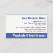 Groenten- en fruittelers QR-code Visitekaartje (Voorkant)