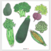 Groenten en groenten, groep 1 sticker (Vel)