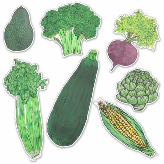 Groenten en groenten, groep 1 sticker (Voorkant)