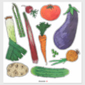 Groenten en groenten, groep 3 sticker (Vel)