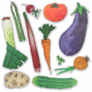 Groenten en groenten, groep 3 sticker