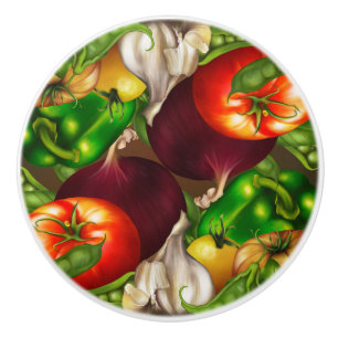 Groenten en kruiden Organic Natural Fresh Food Keramische Knop