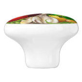 Groenten en kruiden Organic Natural Fresh Food Keramische Knop (Zijkant)
